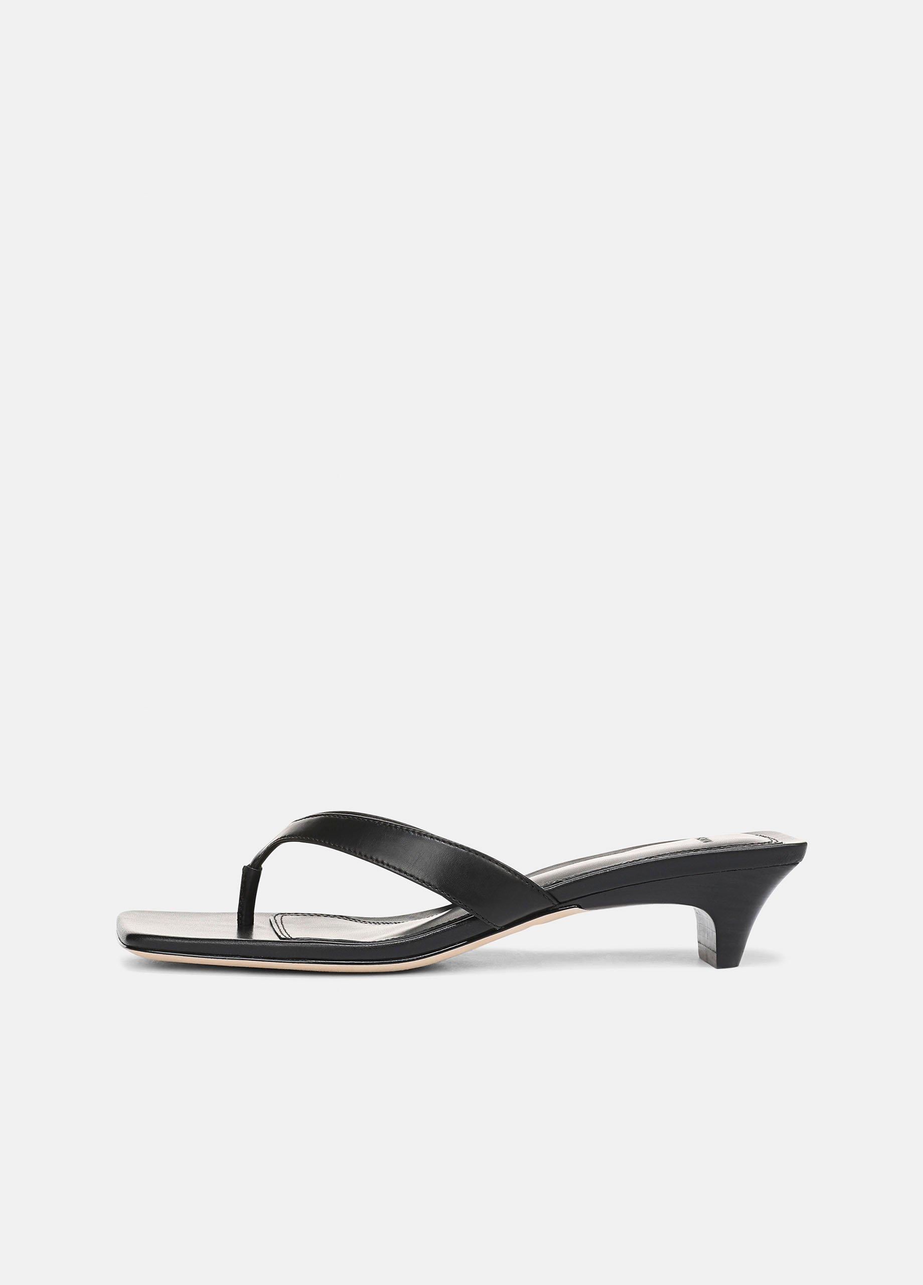 San Juan Leather Heeled Thong Sandal