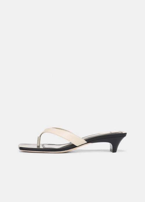 San Juan Leather Heeled Thong Sandal