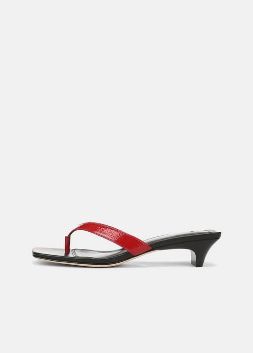 San Juan Patent Leather Heeled Thong Sandal