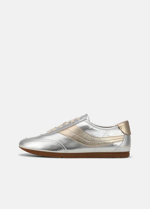 LA Metallic Leather Slip-On Runner Sneaker