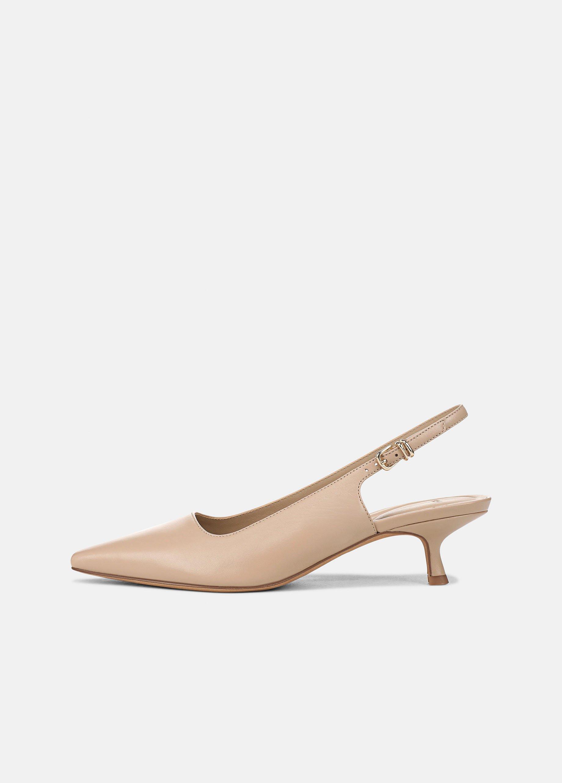 (取寄) ヴィンス レディース サブラ スリングバック シューズ Vince women Sabra Slingback Shoes Warm Almond Sabra Leather Slingback Heel in Heels | Vince