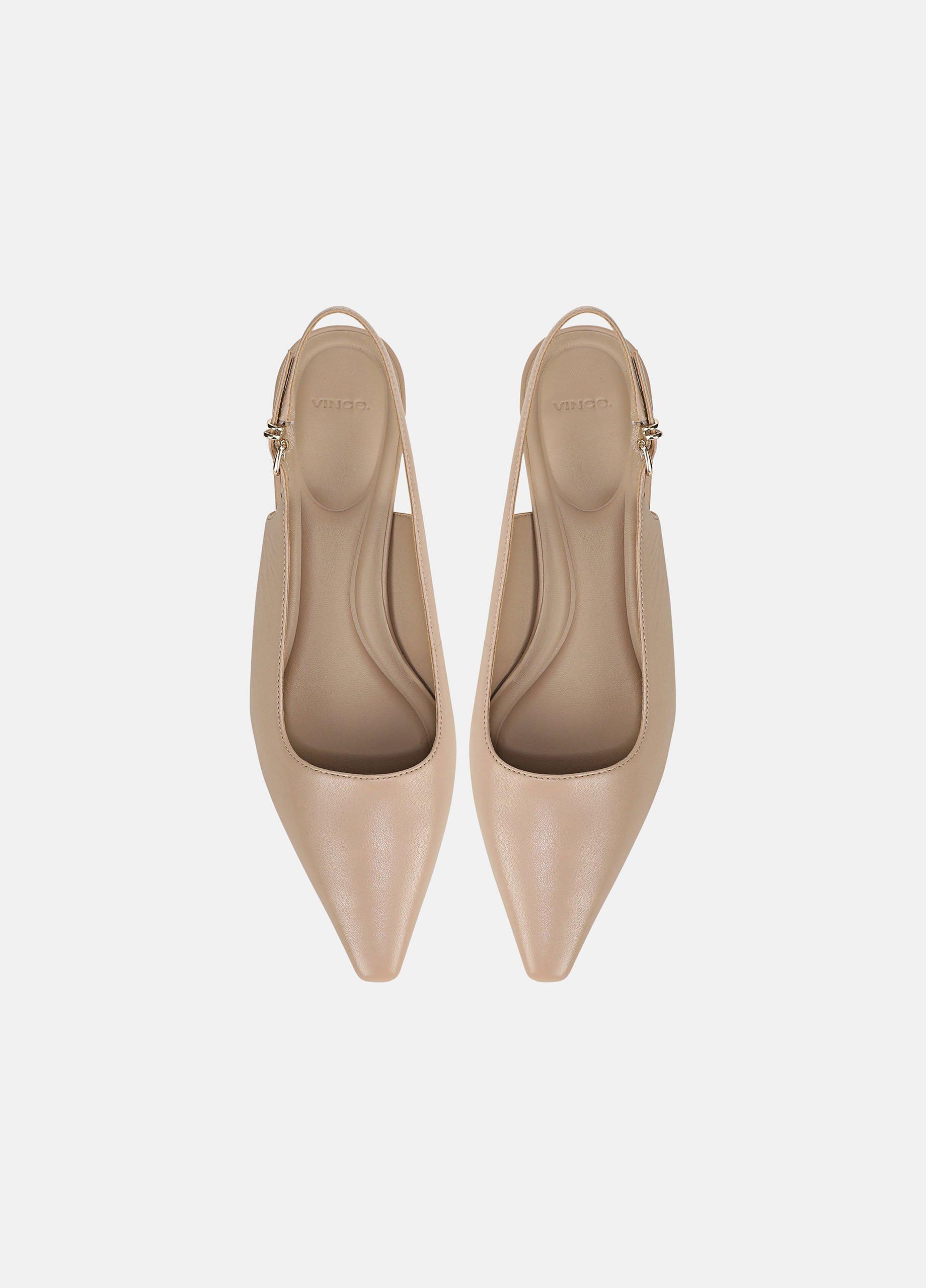 Sabra Leather Slingback Heel in Heels | Vince