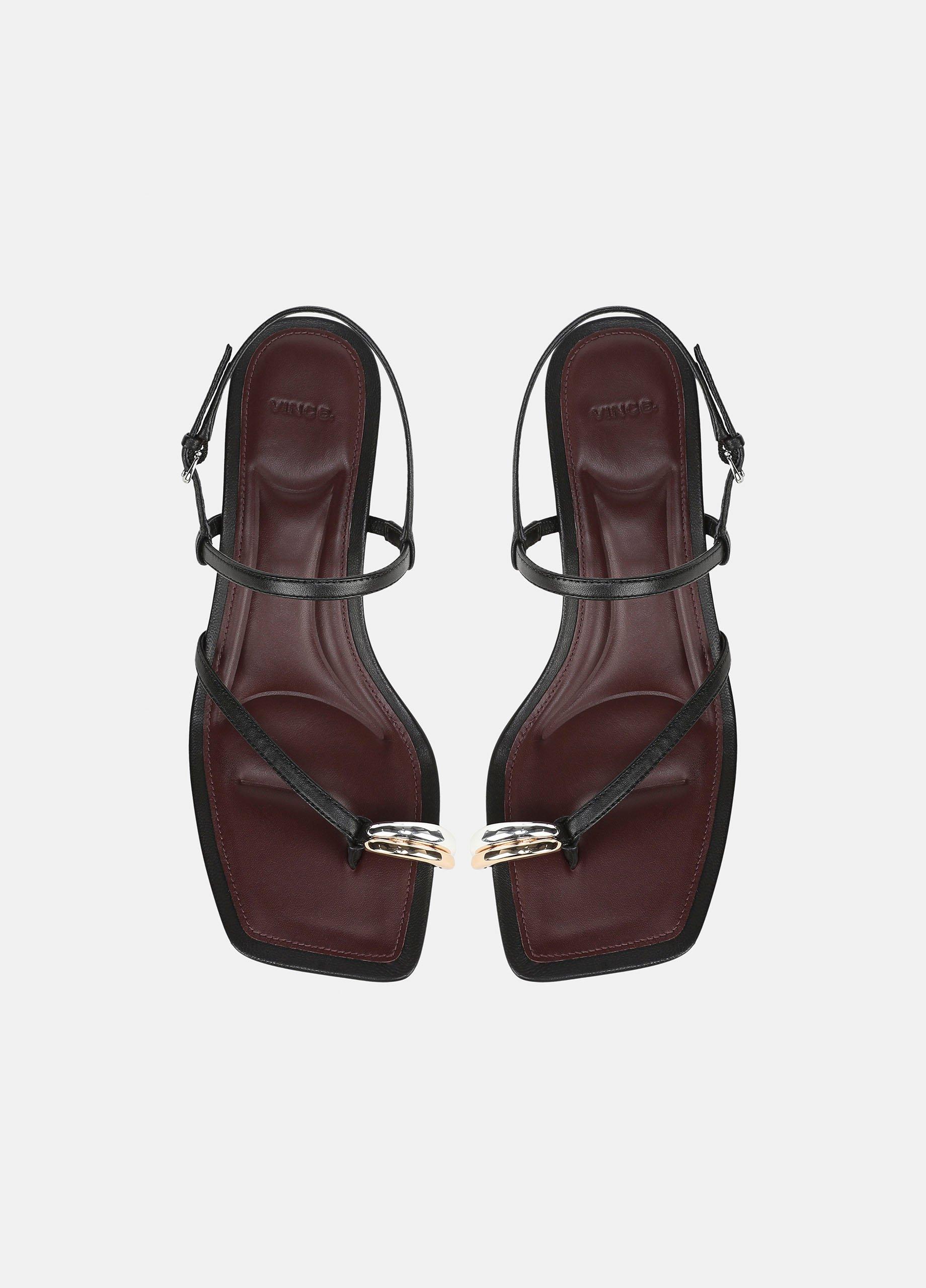 Polli Leather Heeled Toe-Ring Sandal image number 3