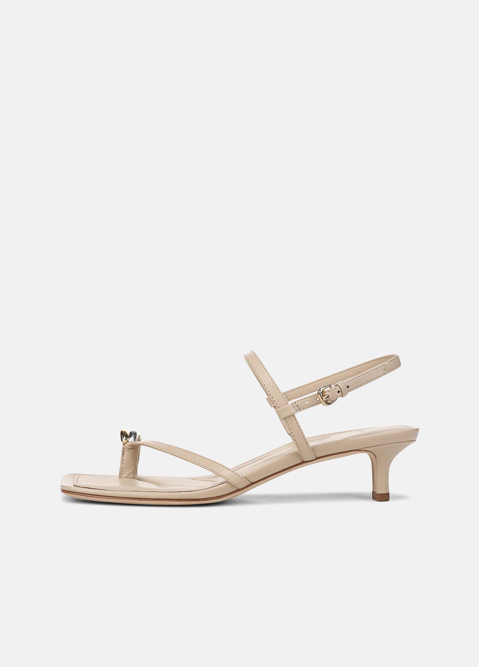 Polli Leather Heeled Toe-Ring Sandal