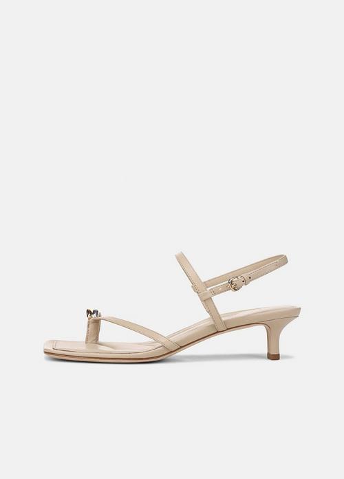 Polli Leather Heeled Toe-Ring Sandal