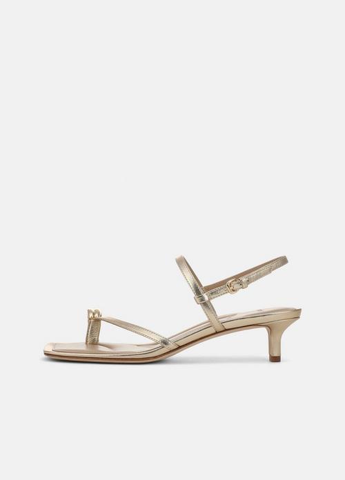 Polli Leather Heeled Toe-Ring Sandal