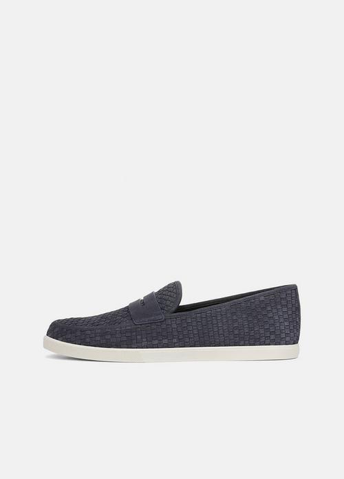 Santino Woven Suede Loafer