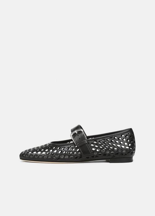 Daniela Perforated Leather Mary Jane Flat