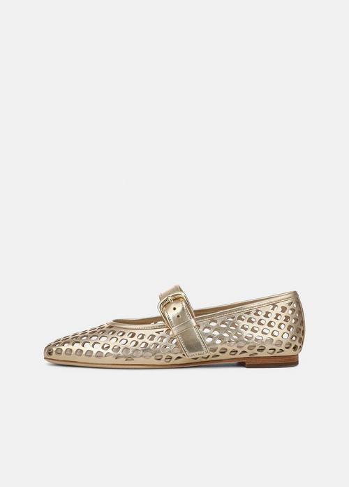Daniela Perforated Leather Mary Jane Flat