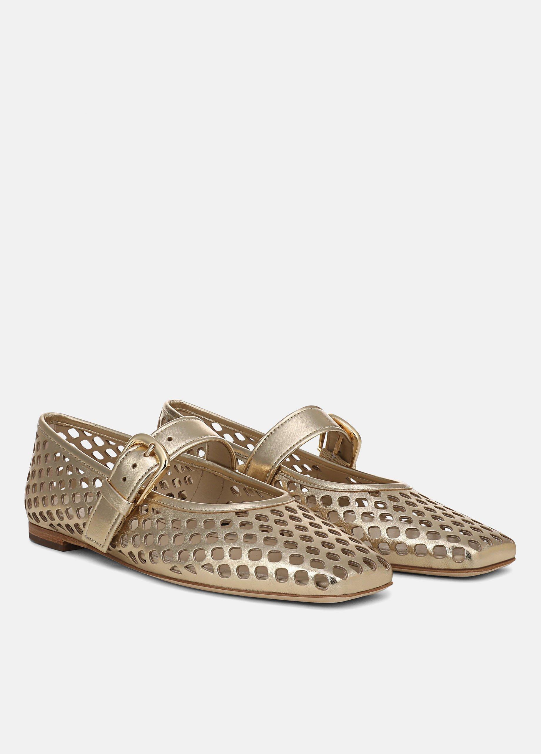 Daniela Perforated Leather Mary Jane Flat image number 1
