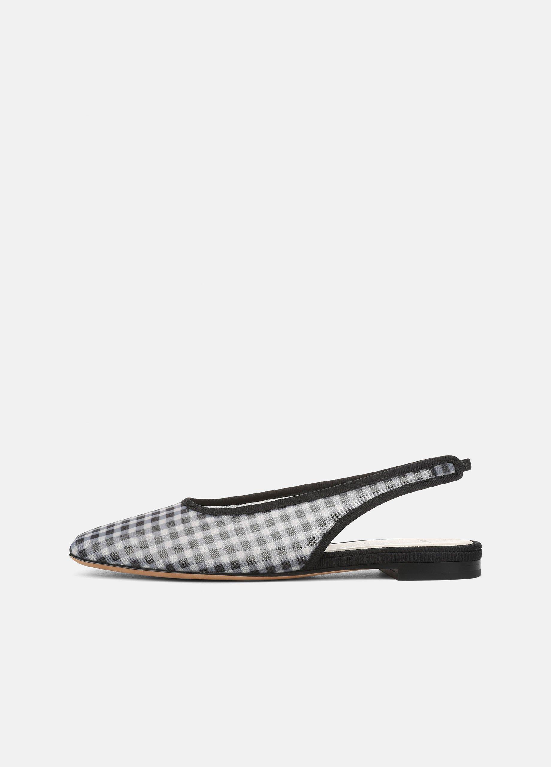 Daphne Gingham Slingback Flat