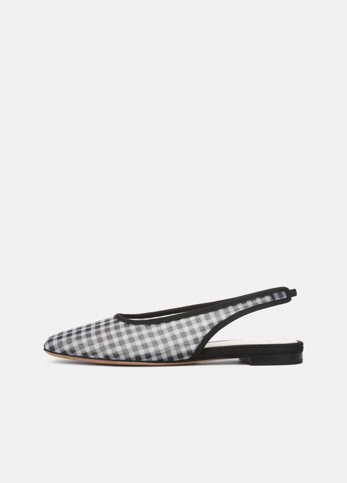 Daphne Gingham Slingback Flat