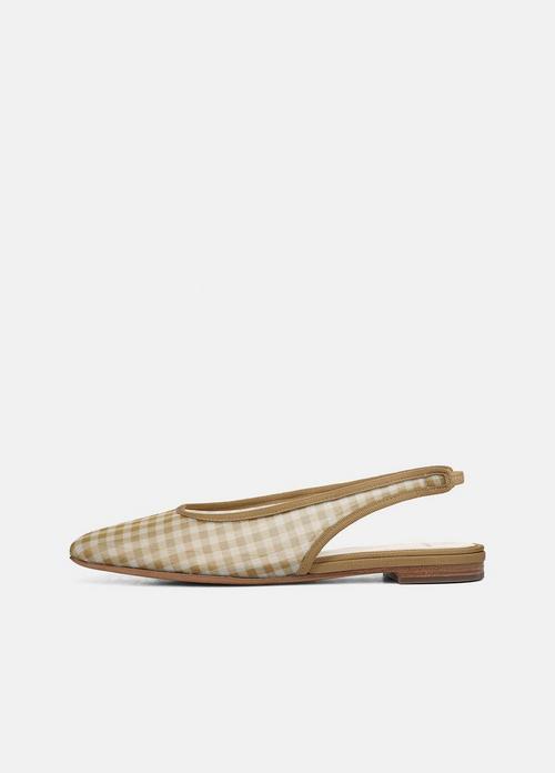 Daphne Gingham Slingback Flat