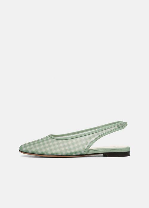 Daphne Gingham Slingback Flat