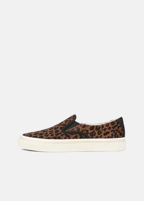 Blair Leopard-Print Calf Hair Sneaker