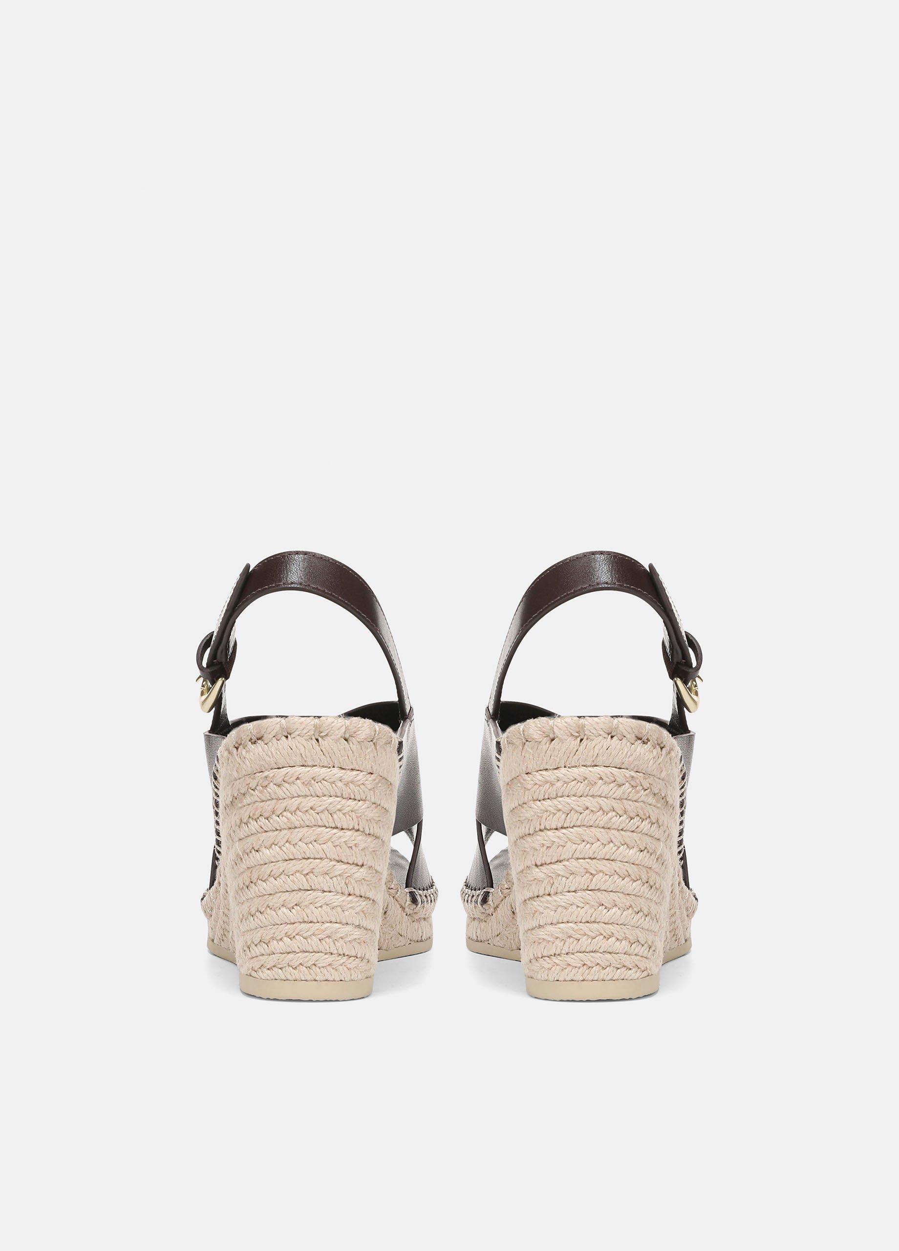 Georgia Leather Espadrille Wedge Sandals image number 2
