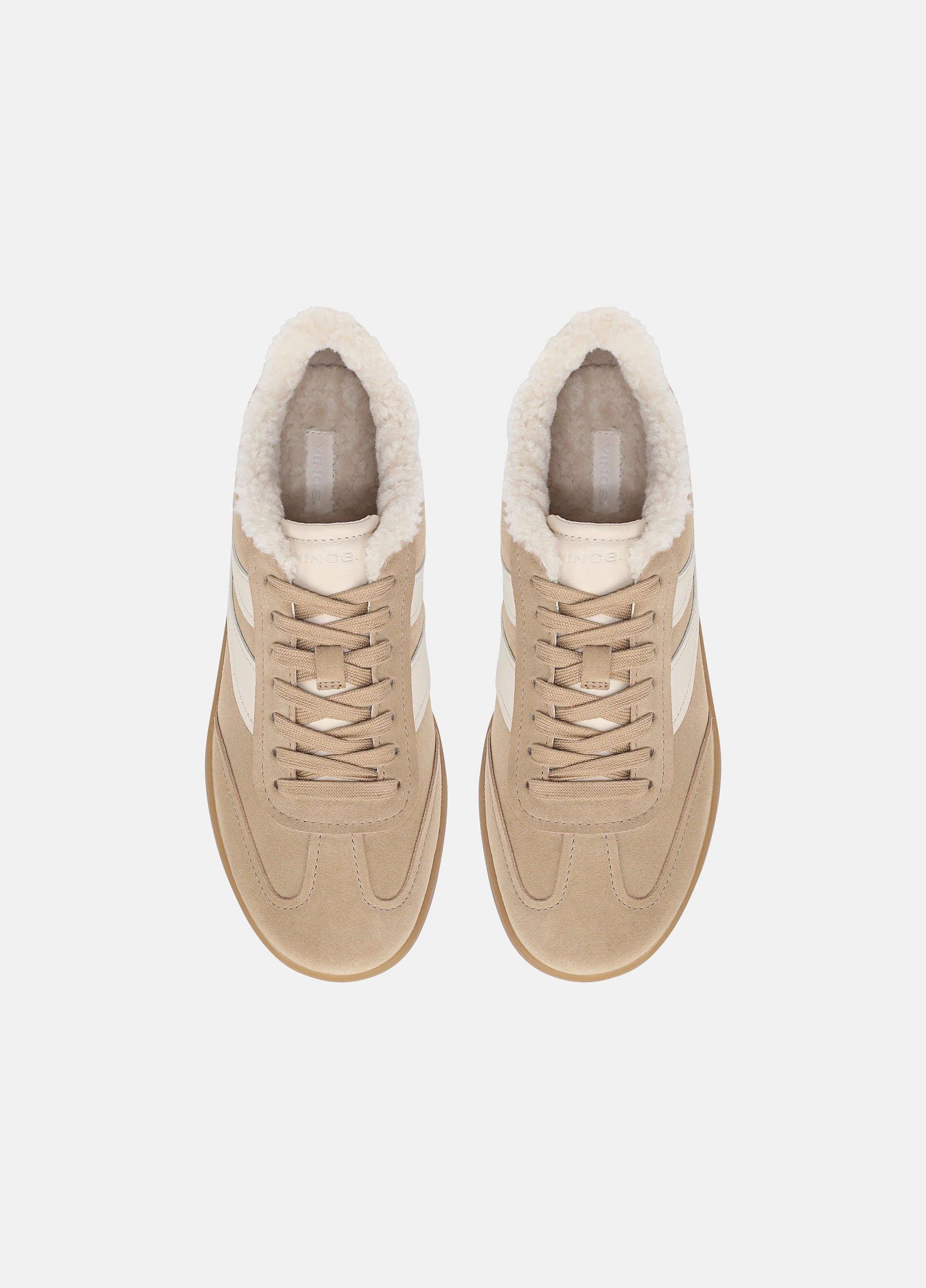 Oasis Suede & Shearling Sneaker in Sneakers | Vince