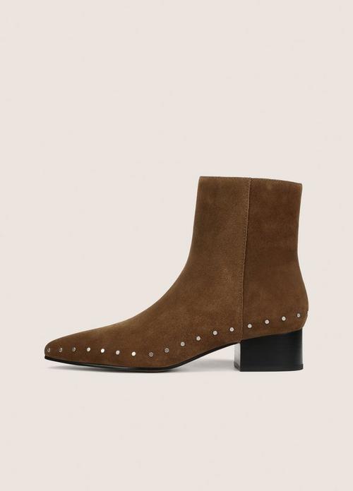 August Studded Suede Ankle Boot