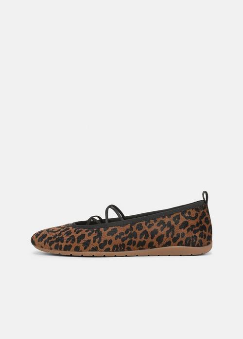 Coralie Leopard-Print Calf Hair Ballet Sneaker