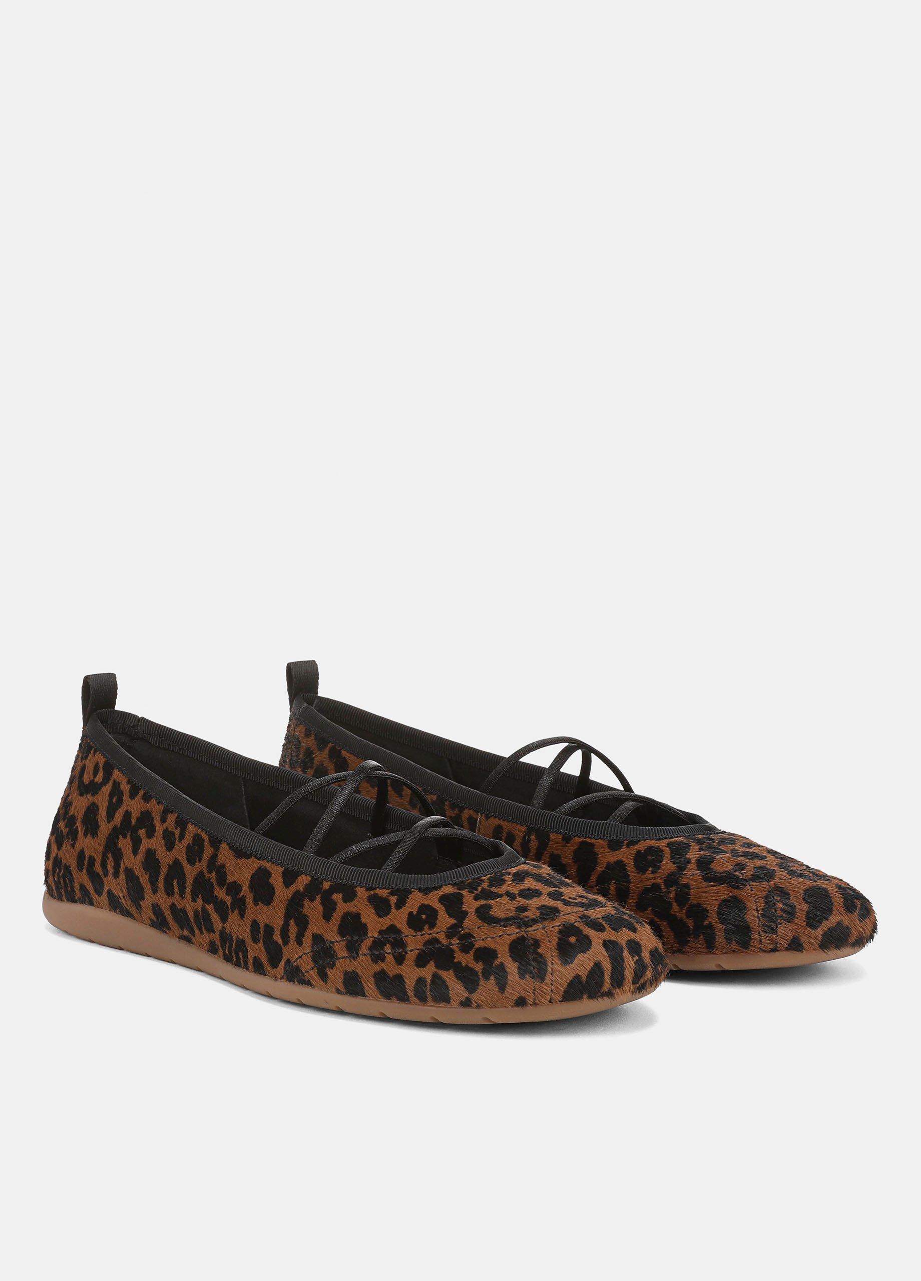Coralie Leopard-Print Calf Hair Ballet Sneaker image number 1