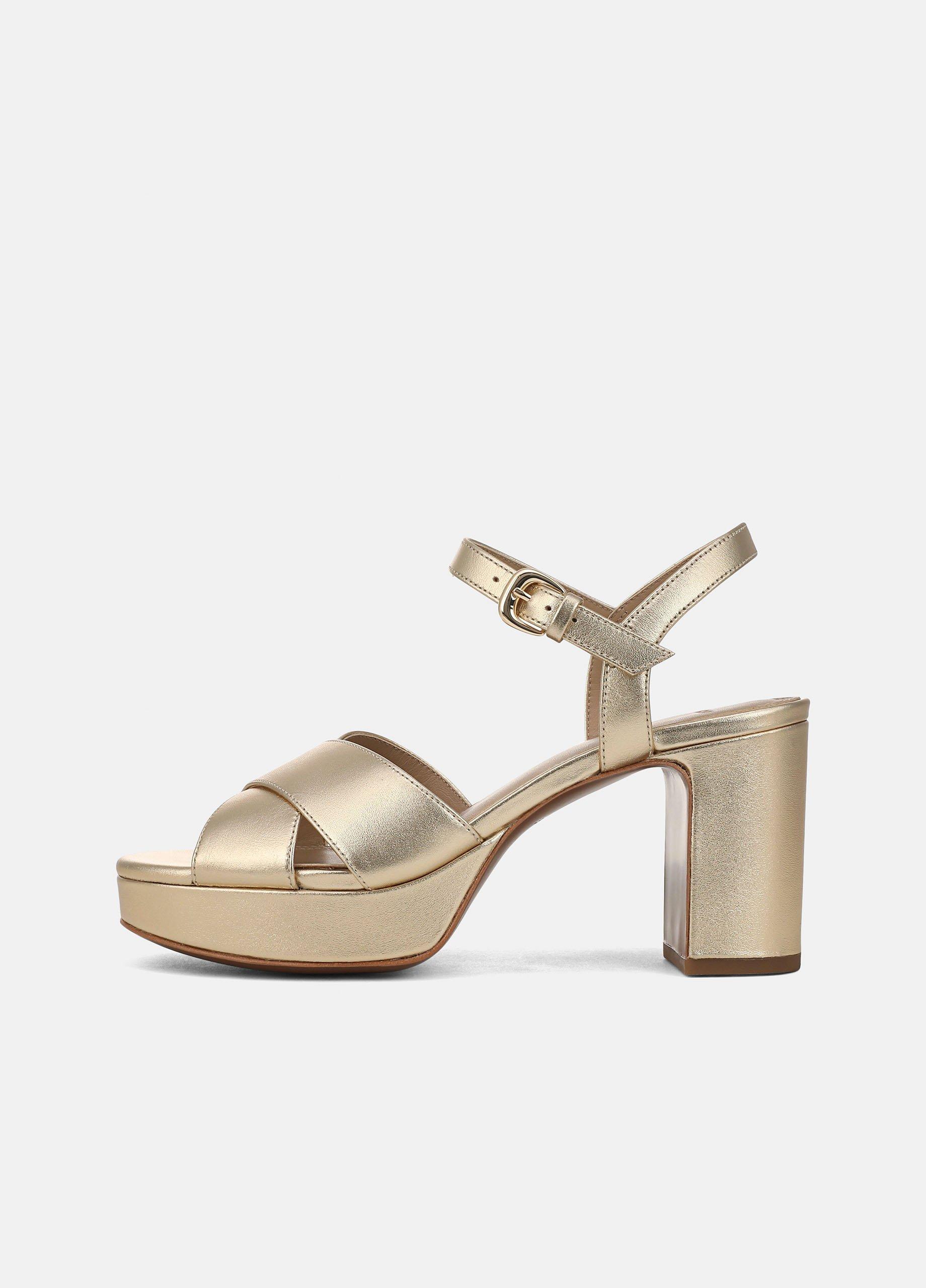 Ericka Metallic Leather Platform Sandal image number 0
