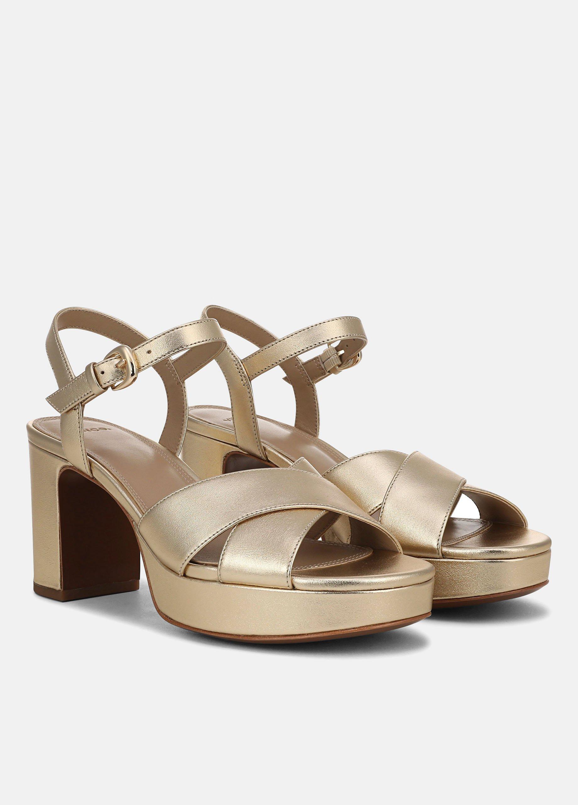 Ericka Metallic Leather Platform Sandal image number 1