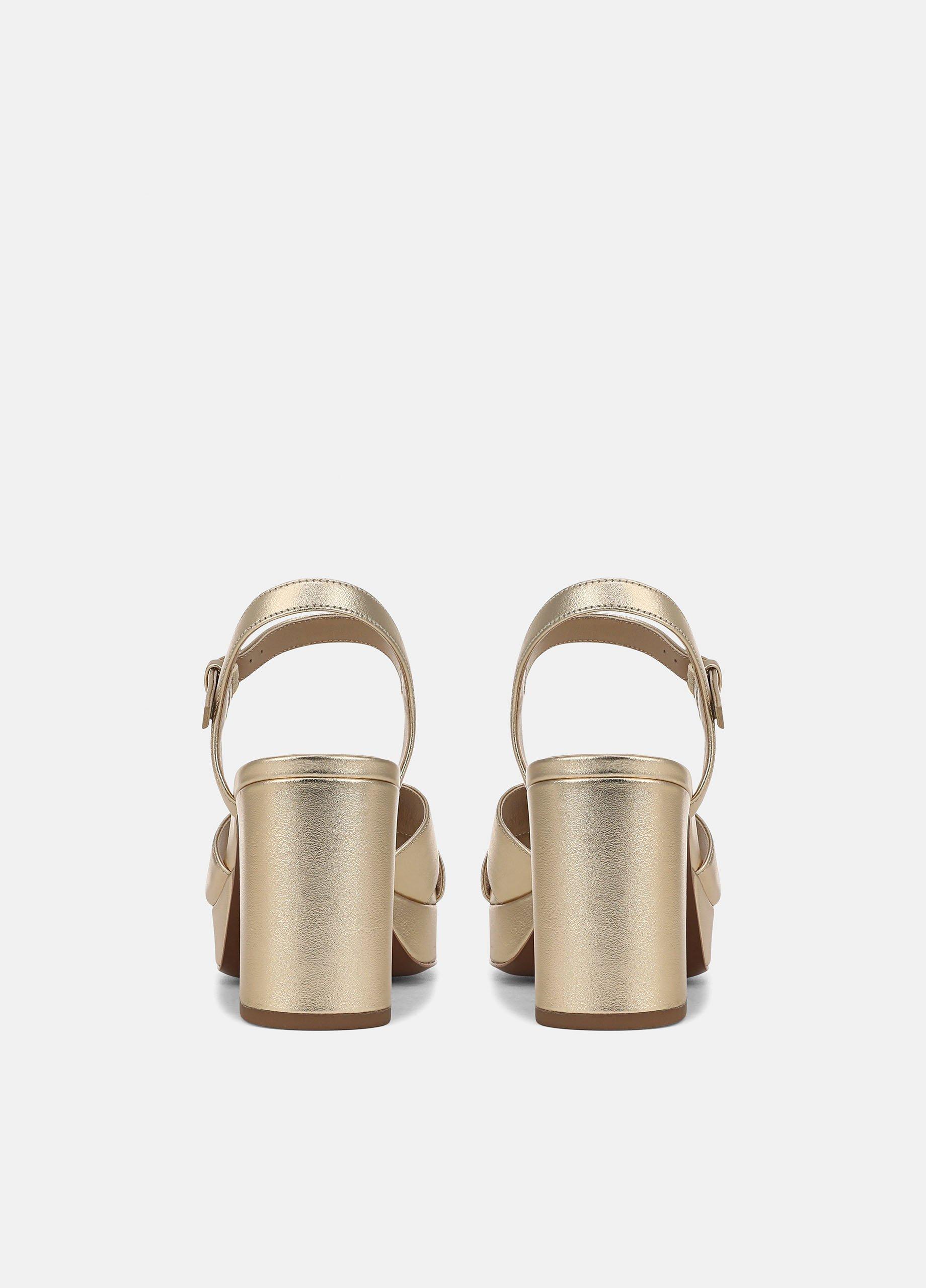 Ericka Metallic Leather Platform Sandal image number 2