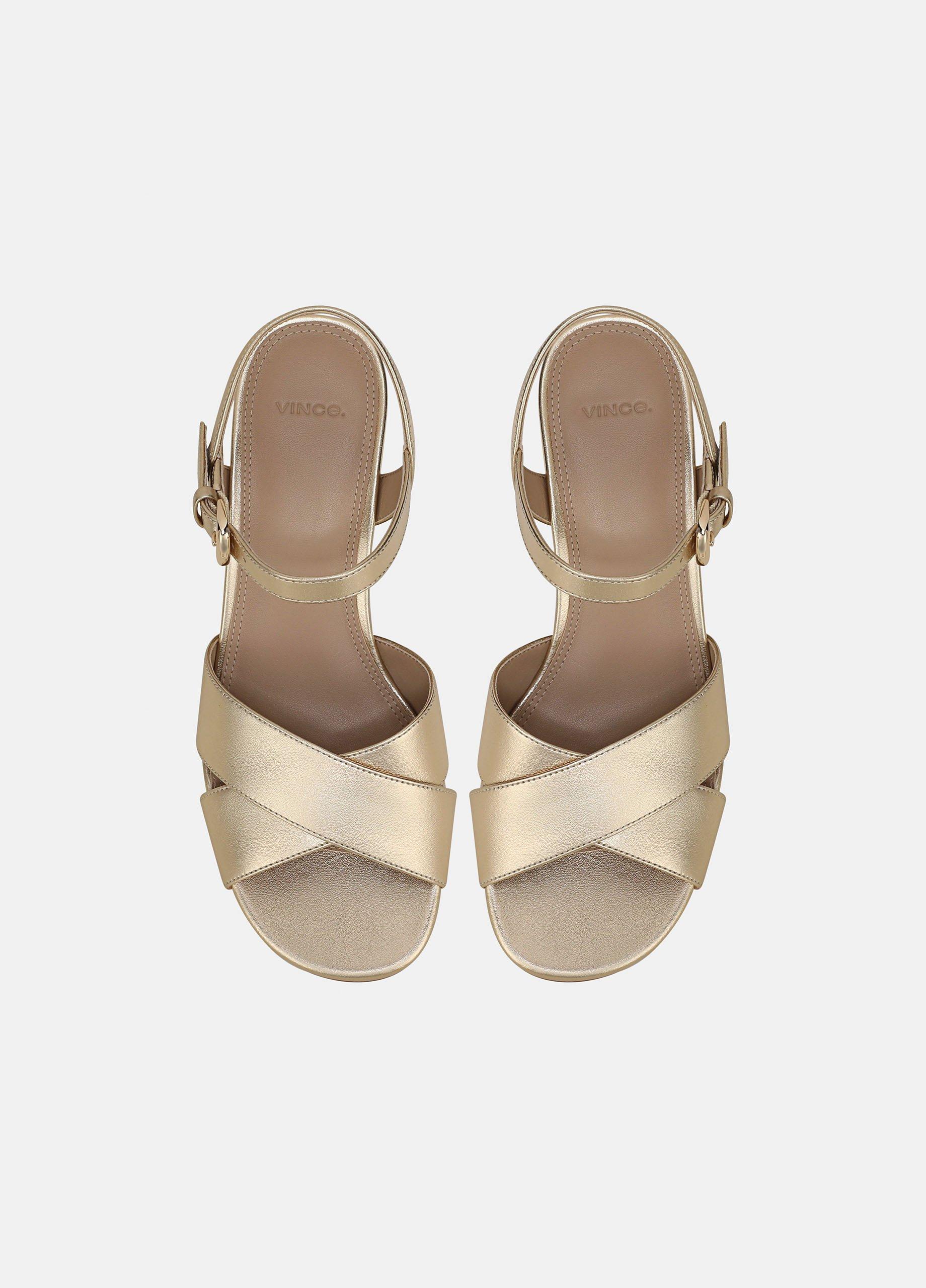 Ericka Metallic Leather Platform Sandal image number 3