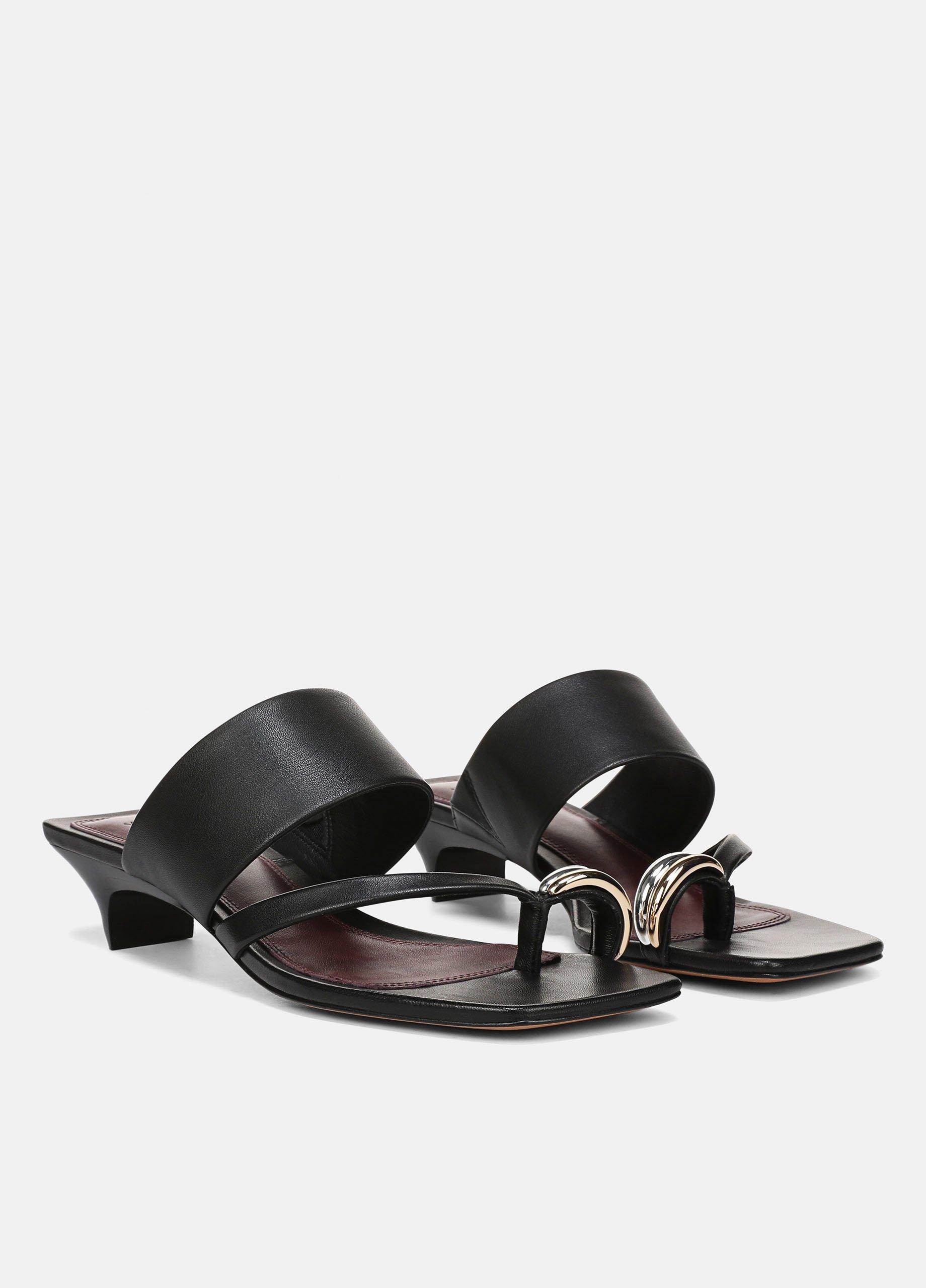 Stacy Leather Heeled Toe-Ring Sandal image number 1