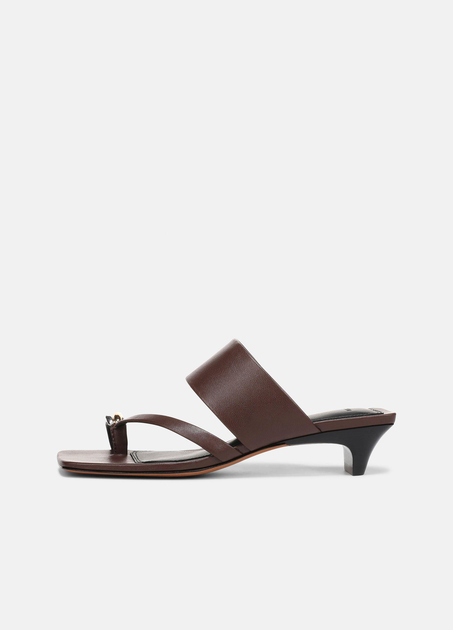 Stacy Leather Heeled Toe-Ring Sandal image number 0