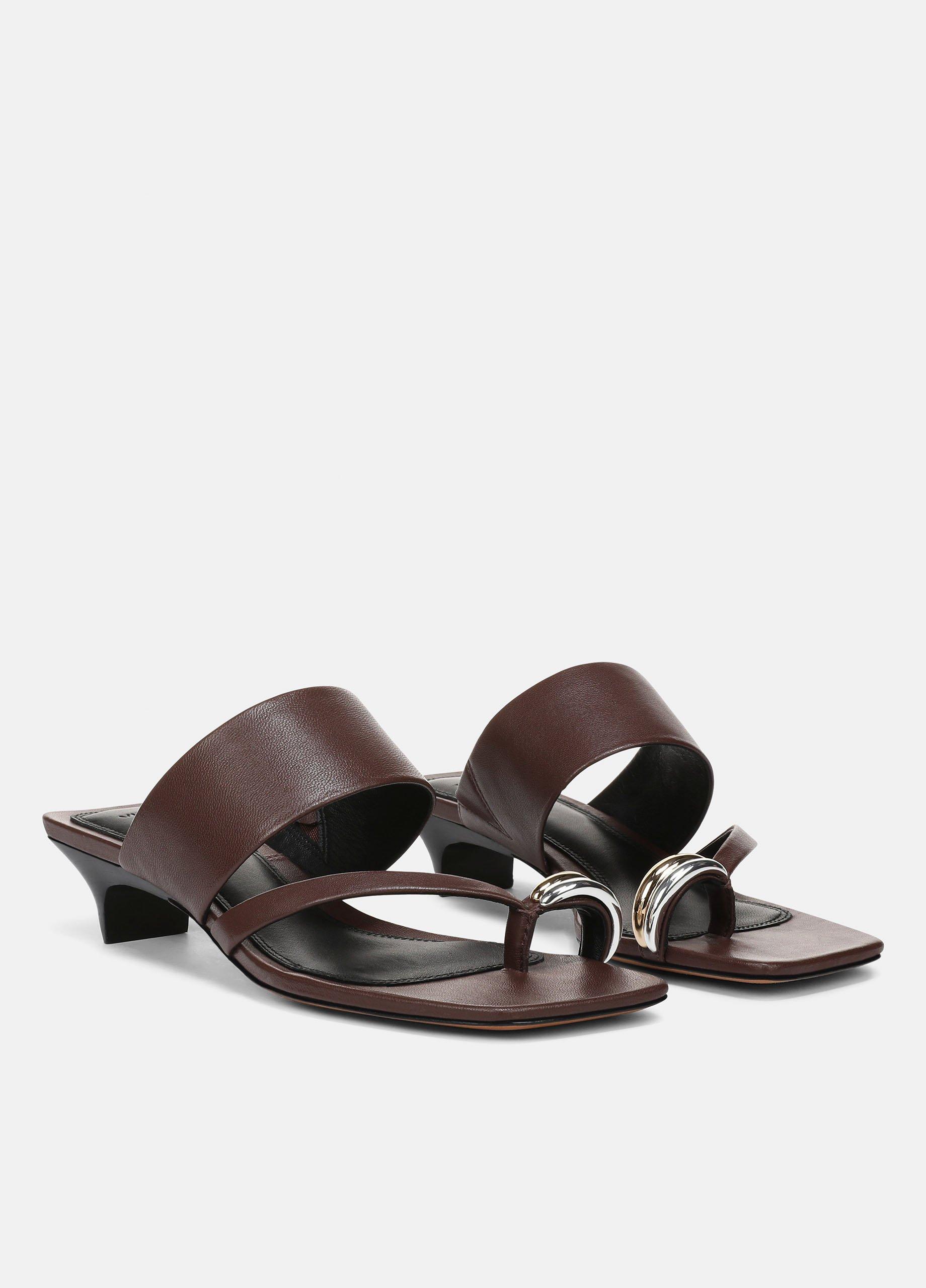 Stacy Leather Heeled Toe-Ring Sandal image number 1
