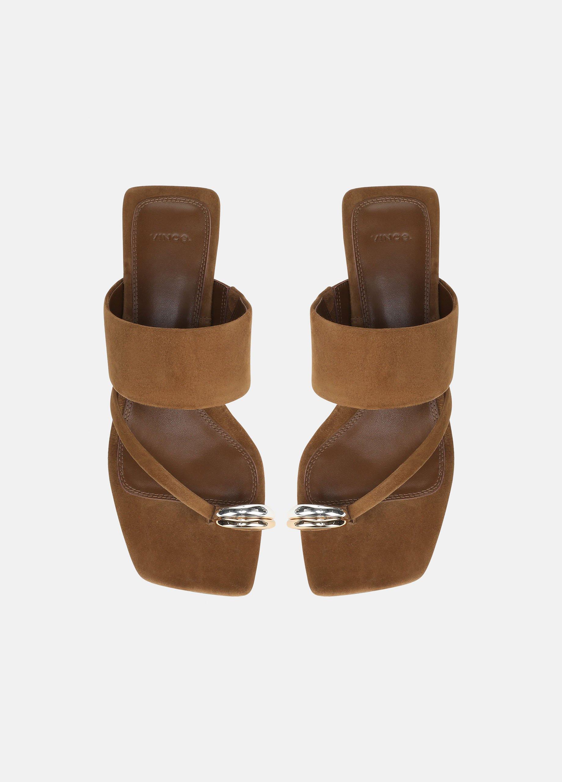 Stacy Suede Heeled Toe-Ring Sandal image number 3