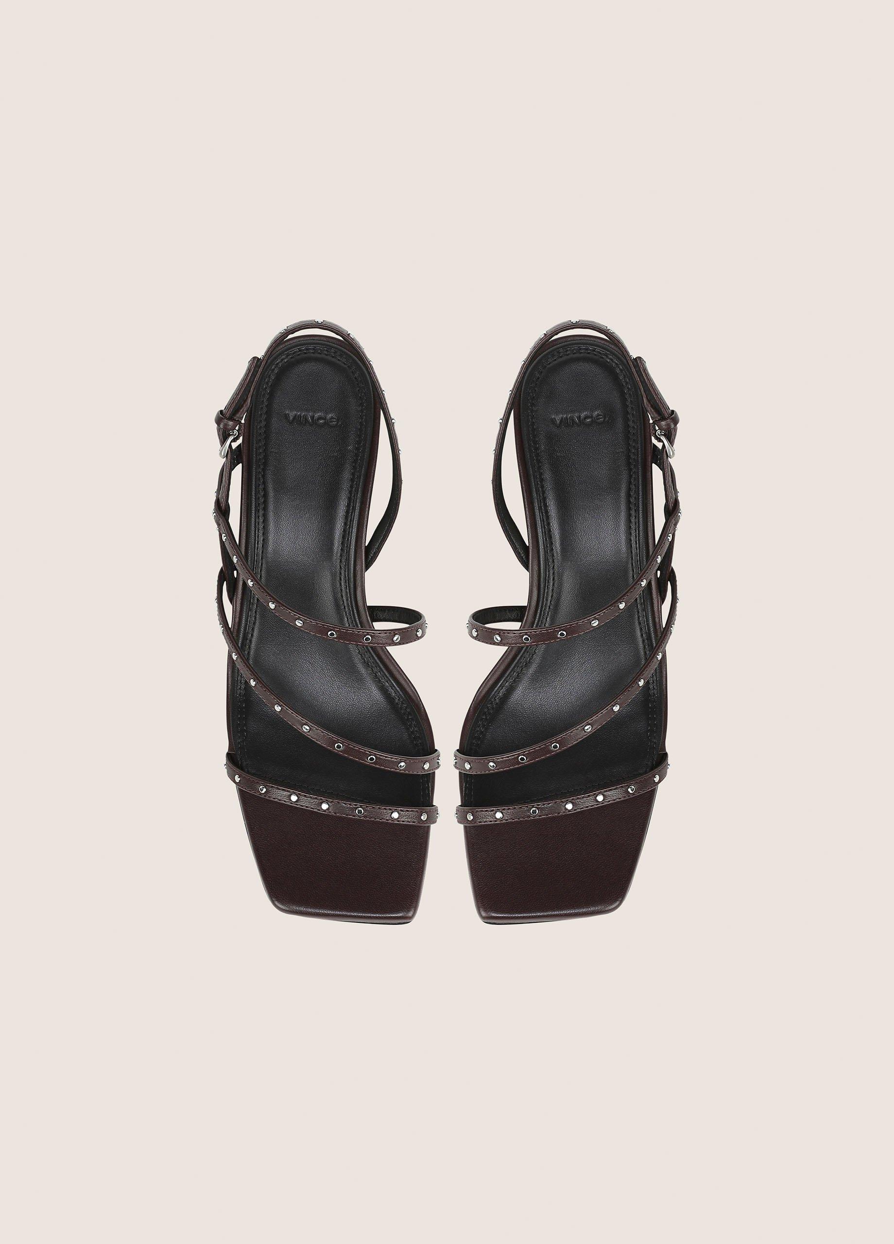 Tania Studded Leather Kitten-Heel Sandal image number 3