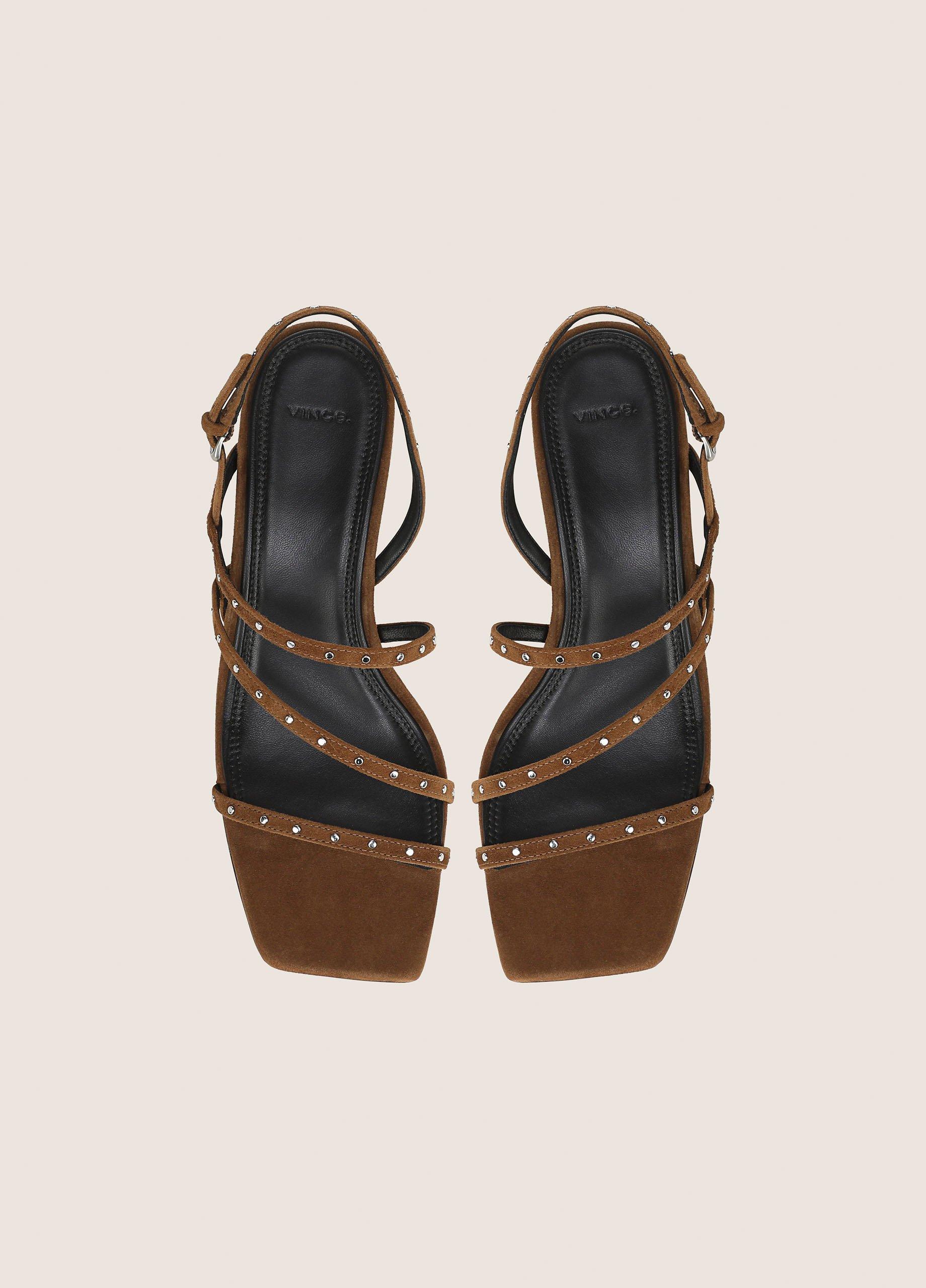 Tania Studded Suede Kitten-Heel Sandal image number 3