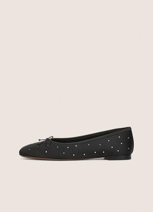 Darla Studded Satin Ballet Flat