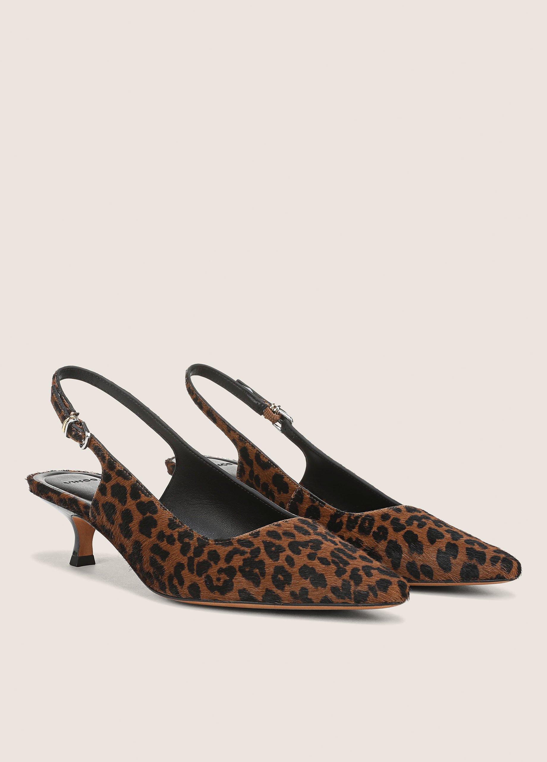Sabra Leopard-Print Calf Hair Slingback Heel image number 1