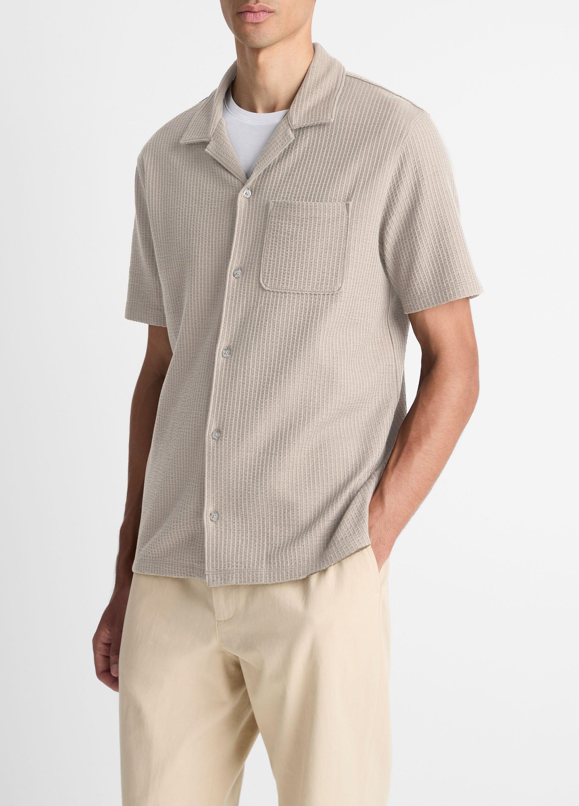 Seersucker-Knit Cotton Cabana Shirt image number 1