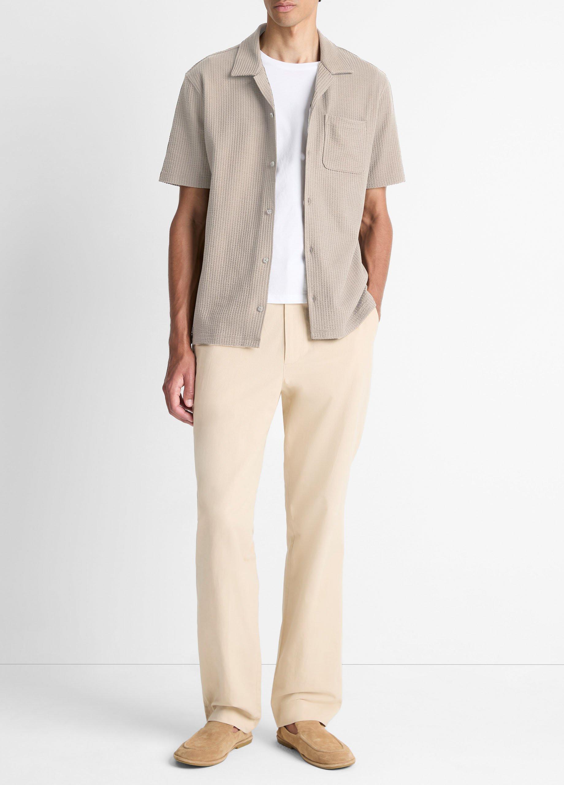 Seersucker-Knit Cotton Cabana Shirt image number 3