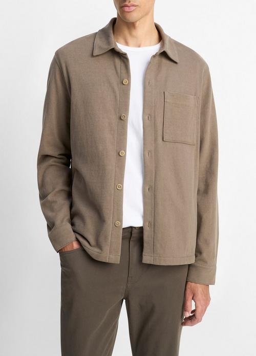 Heavy Sueded Cotton Shirt Jacket