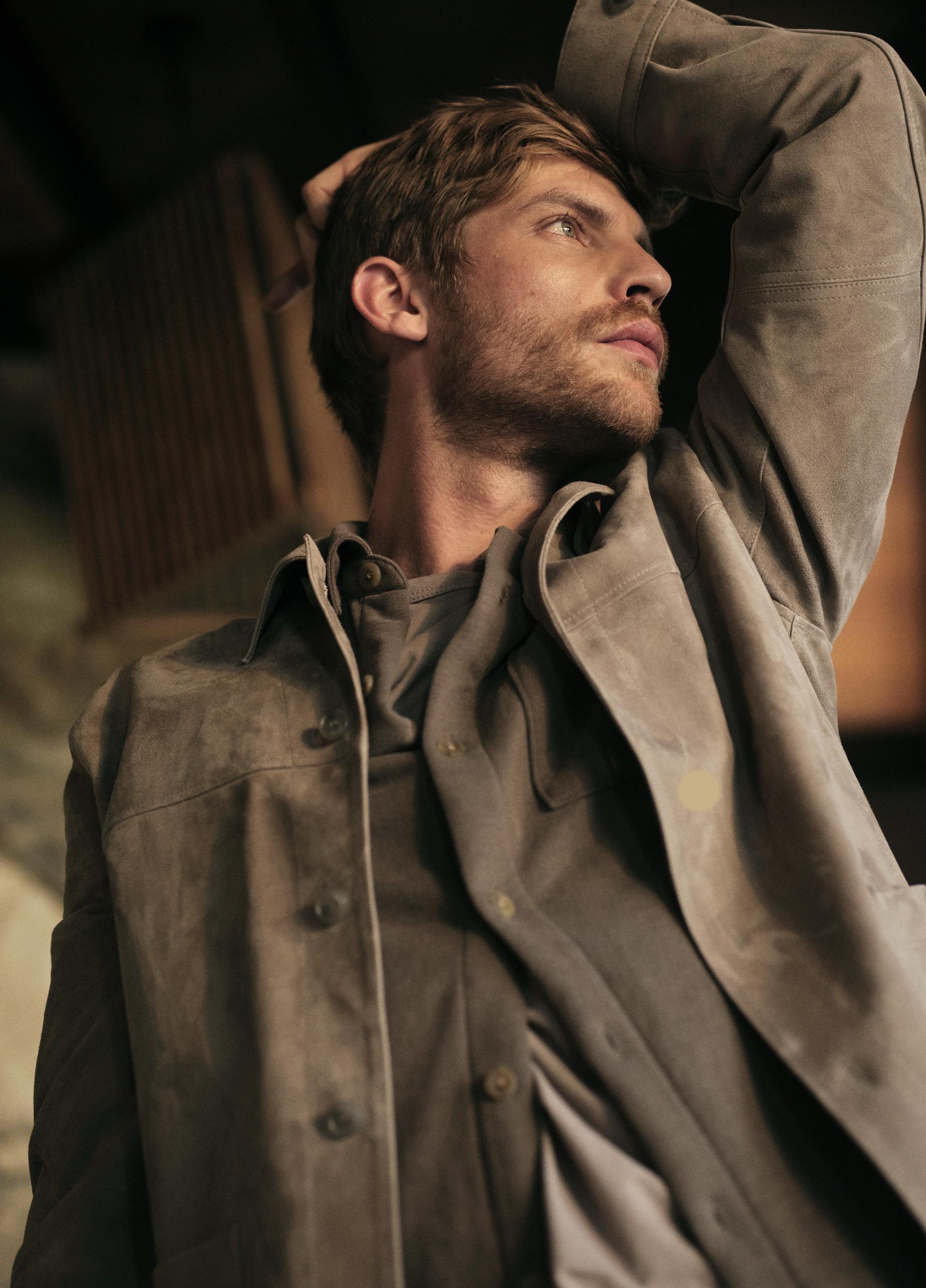 Heavy Sueded Cotton Shirt Jacket image number 4