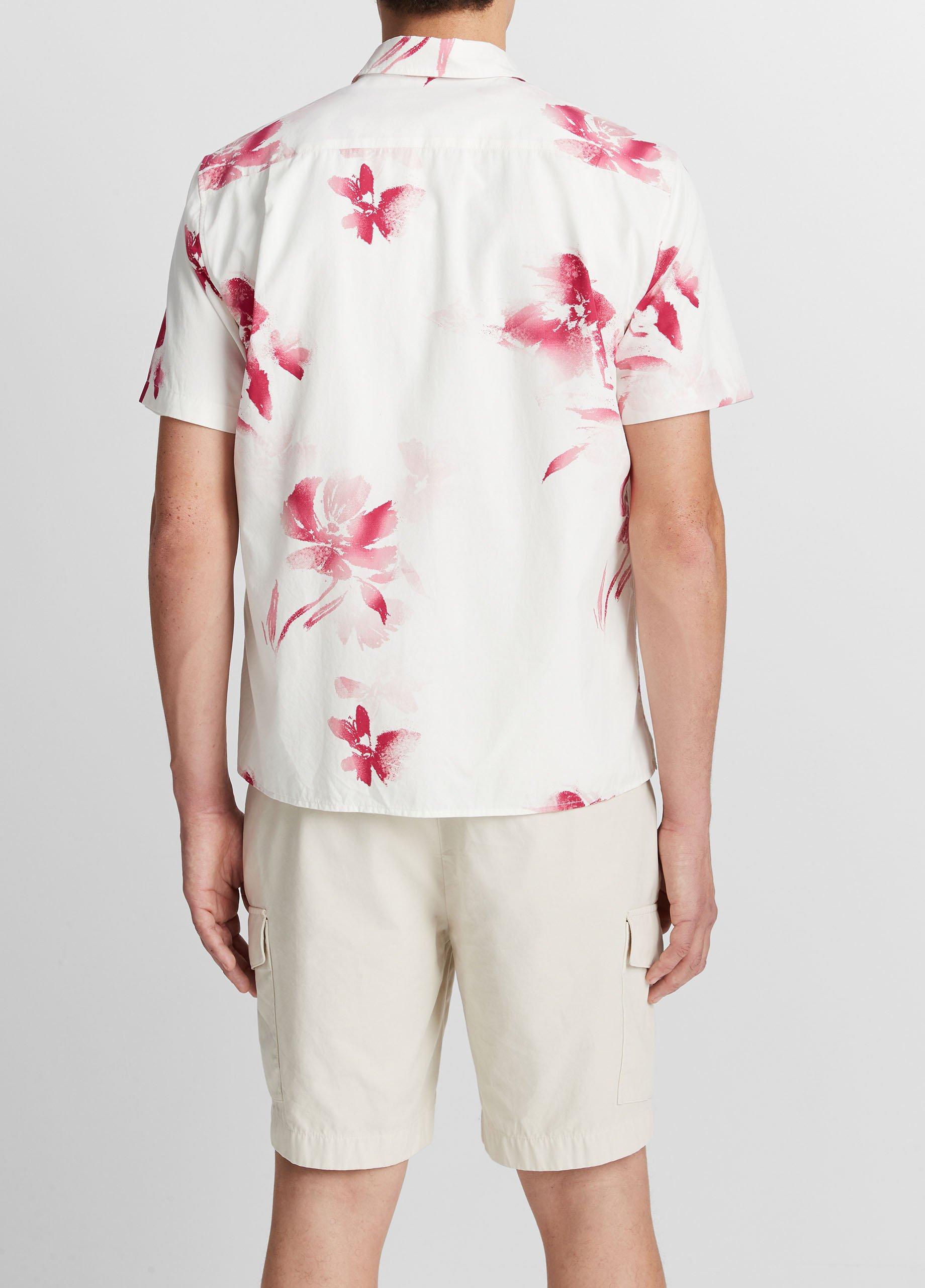 Faded Floral Short-Sleeve Shirt