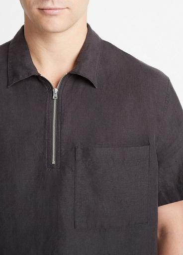 Hemp Quarter-Zip Short-Sleeve Shirt image number 1