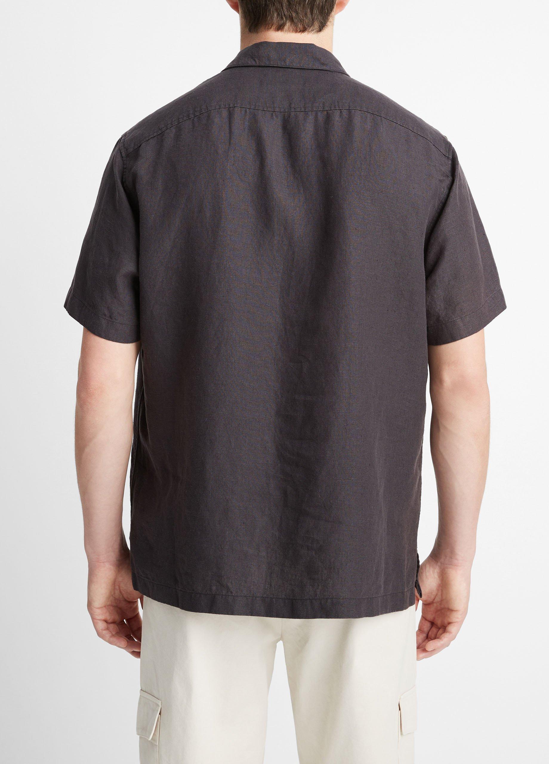 Hemp Quarter-Zip Short-Sleeve Shirt