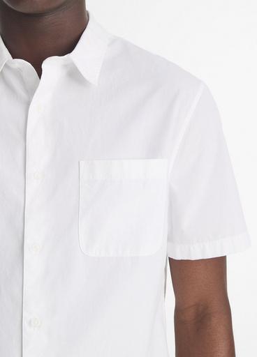 Garment Dye Cotton Poplin Button-Front Shirt in Vince Garment Dye Cotton Poplin Button-Front Shirt in Vince