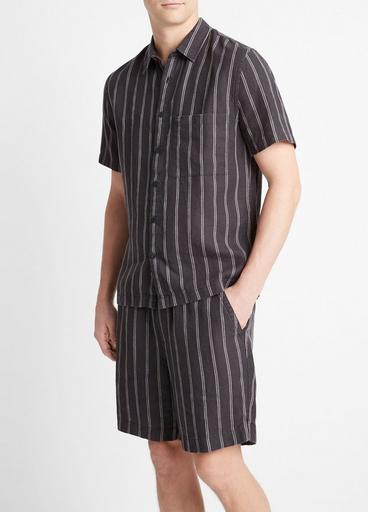Moonbay Stripe Hemp Short-Sleeve Shirt image number 2
