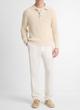 Italian Cotton-Blend Shaker Polo Sweater image number 0