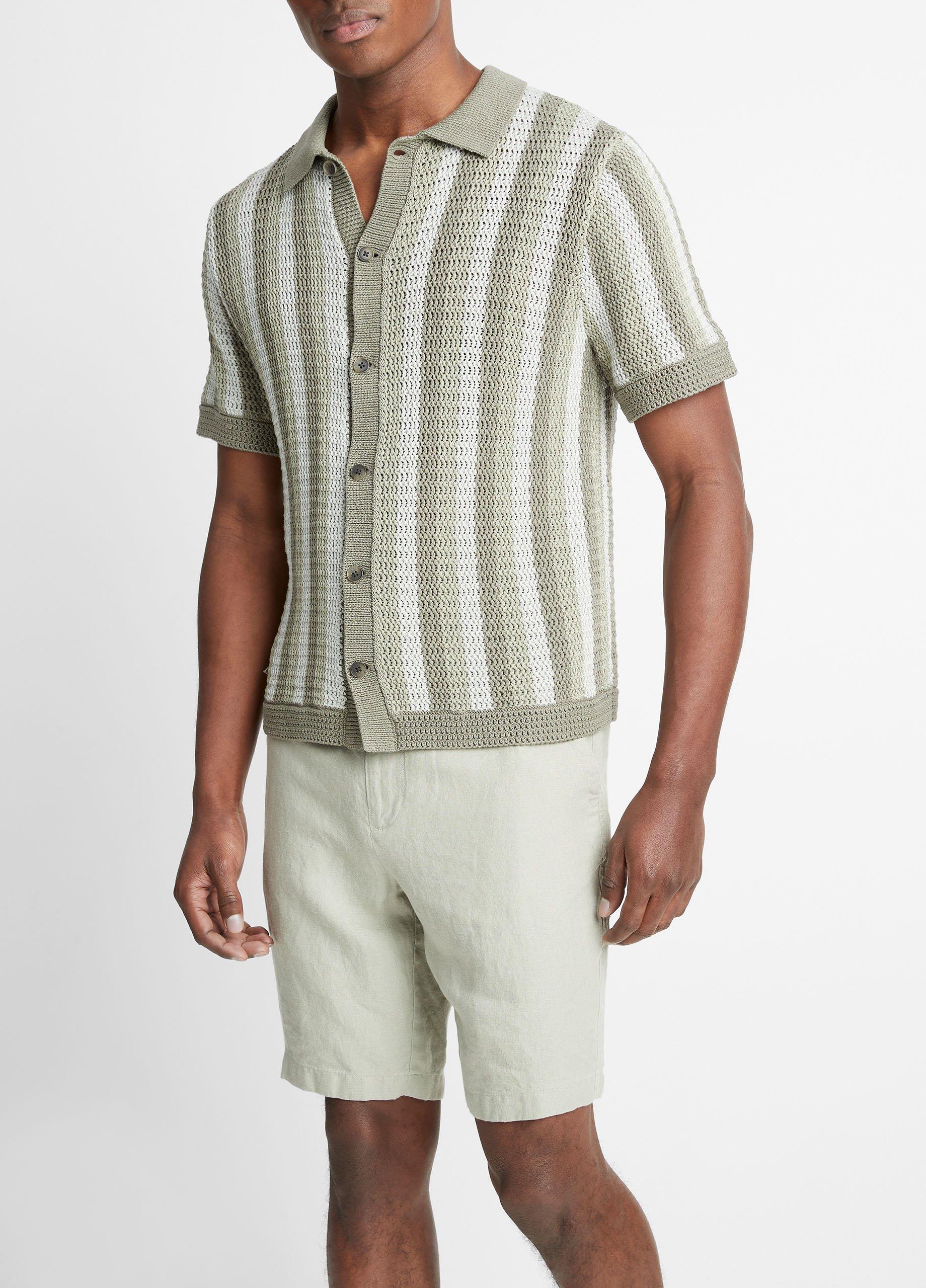 EVISEN - STRIPE CROCHET SHIRT - SHRED