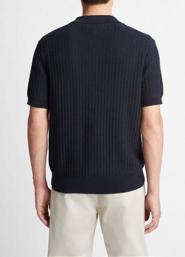 Crafted Rib Cotton-Cashmere Johnny Collar Sweater image number 3