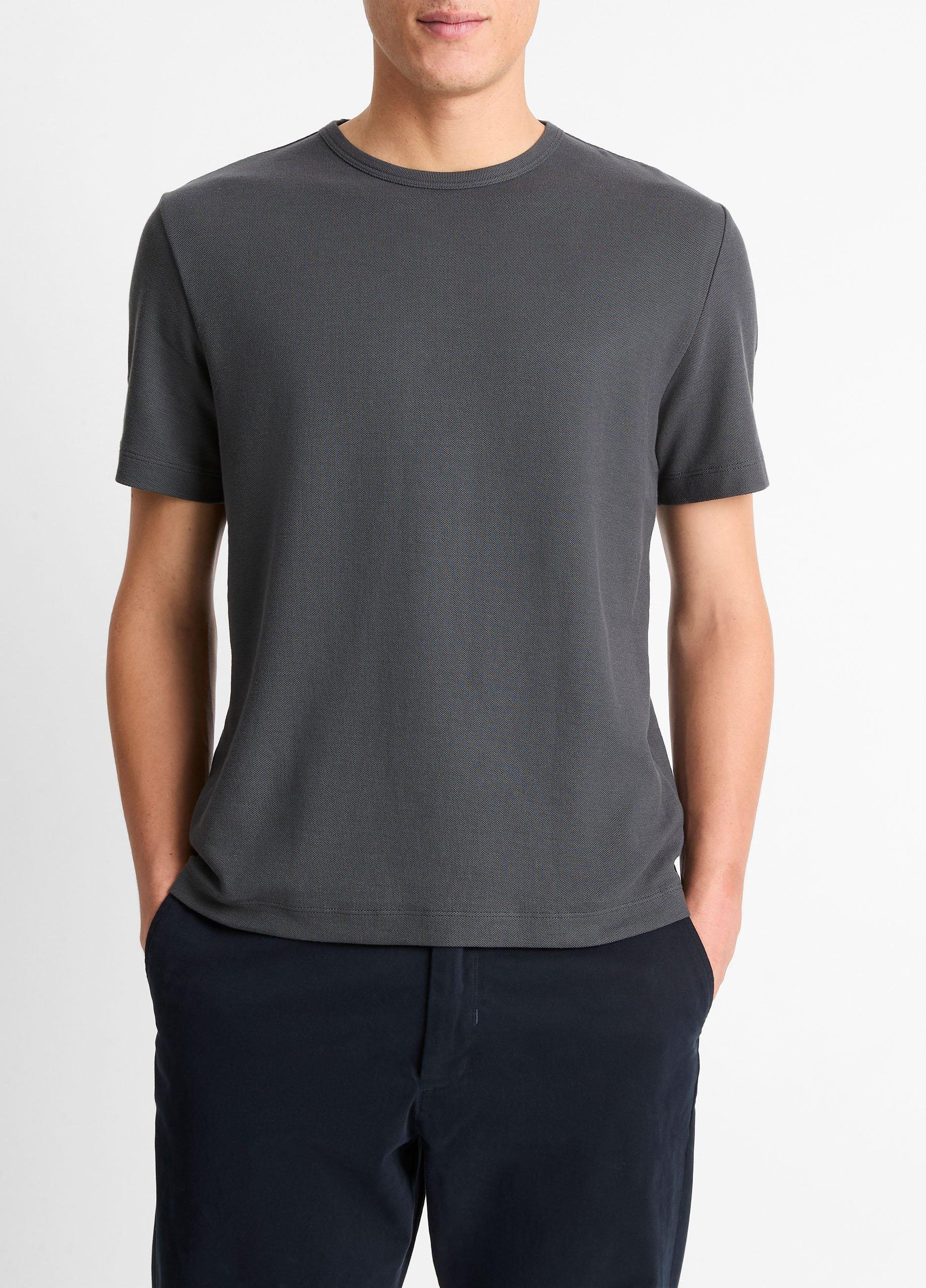 新作【WACOMAMARIA】 CREW NECK T-SHIRT #BLACK Pima-Cotton-Piqu-Crew-Neck-T-