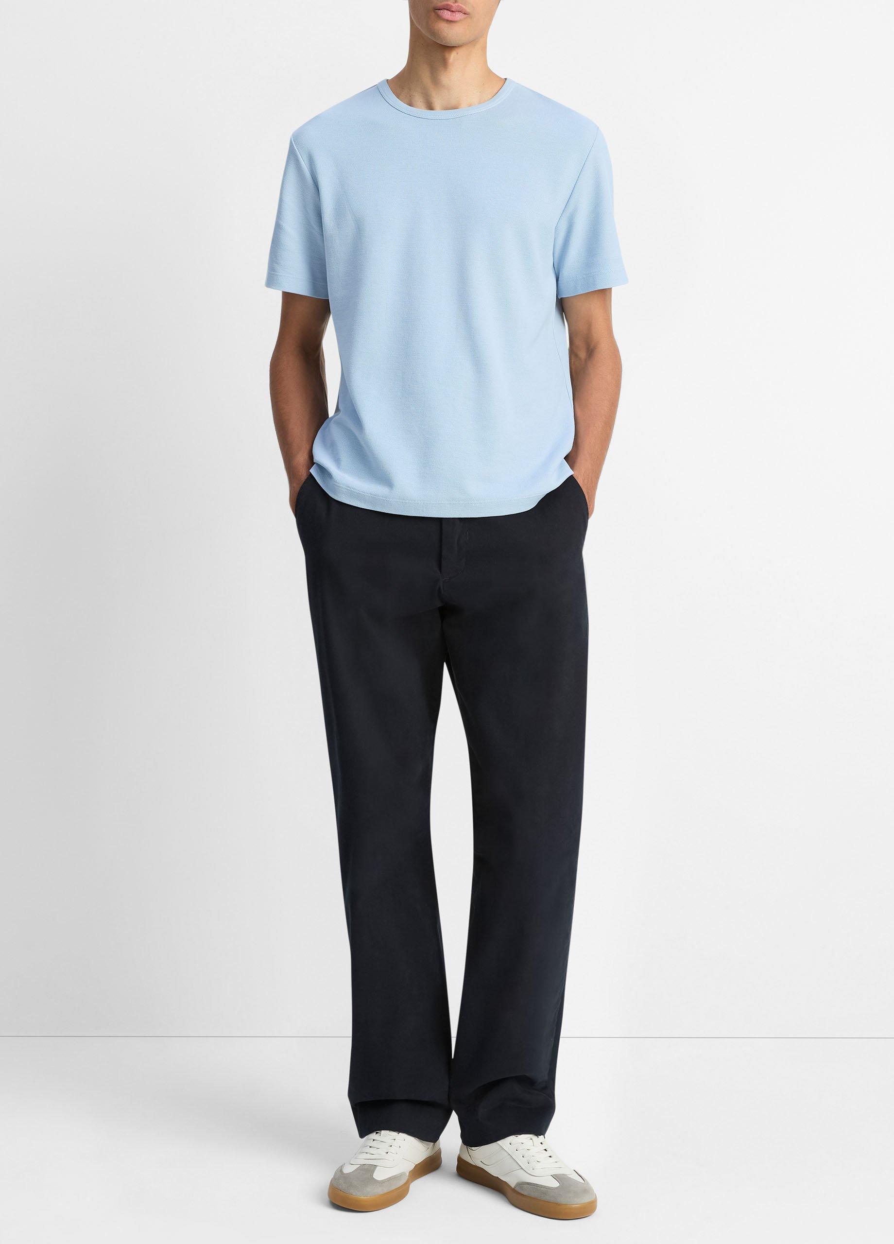 Pima Cotton Piqu&eacute; Crew Neck T-Shirt image number 3